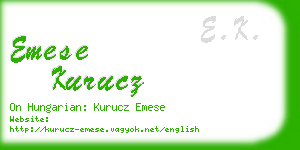 emese kurucz business card